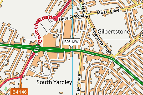 B26 1AW map - OS VectorMap District (Ordnance Survey) B26 1AW map - OS VectorMap District (Ordnance Survey)