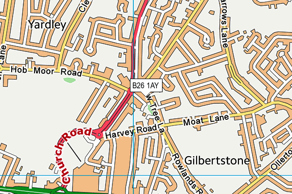 B26 1AY map - OS VectorMap District (Ordnance Survey) B26 1AY map - OS VectorMap District (Ordnance Survey)