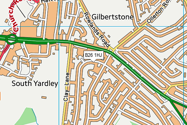 B26 1HJ map - OS VectorMap District (Ordnance Survey) B26 1HJ map - OS VectorMap District (Ordnance Survey)