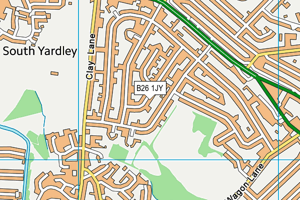 B26 1JY map - OS VectorMap District (Ordnance Survey) B26 1JY map - OS VectorMap District (Ordnance Survey)