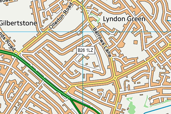 B26 1LZ map - OS VectorMap District (Ordnance Survey) B26 1LZ map - OS VectorMap District (Ordnance Survey)