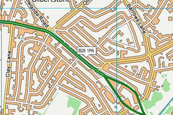 B26 1PA map - OS VectorMap District (Ordnance Survey) B26 1PA map - OS VectorMap District (Ordnance Survey)