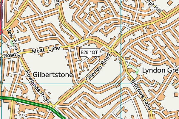B26 1QT map - OS VectorMap District (Ordnance Survey) B26 1QT map - OS VectorMap District (Ordnance Survey)