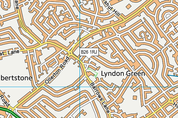 B26 1RJ map - OS VectorMap District (Ordnance Survey) B26 1RJ map - OS VectorMap District (Ordnance Survey)