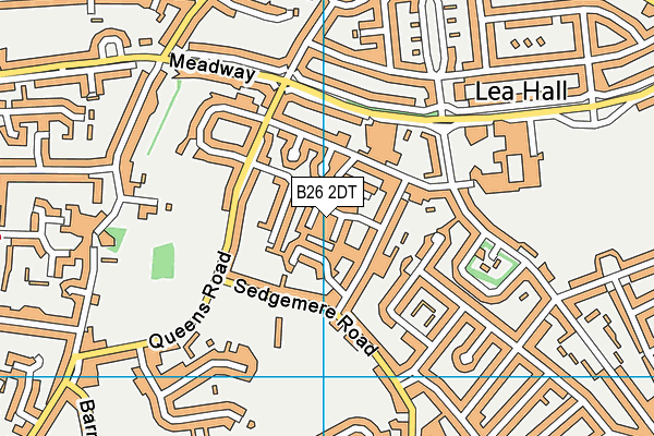 B26 2DT map - OS VectorMap District (Ordnance Survey) B26 2DT map - OS VectorMap District (Ordnance Survey)