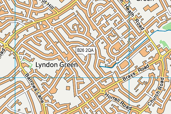B26 2QA map - OS VectorMap District (Ordnance Survey)