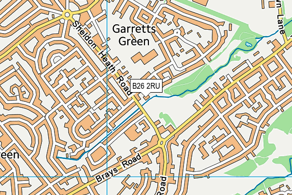 B26 2RU map - OS VectorMap District (Ordnance Survey) B26 2RU map - OS VectorMap District (Ordnance Survey)