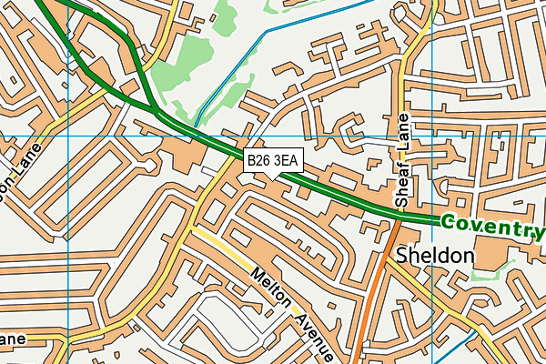 B26 3EA map - OS VectorMap District (Ordnance Survey) B26 3EA map - OS VectorMap District (Ordnance Survey)