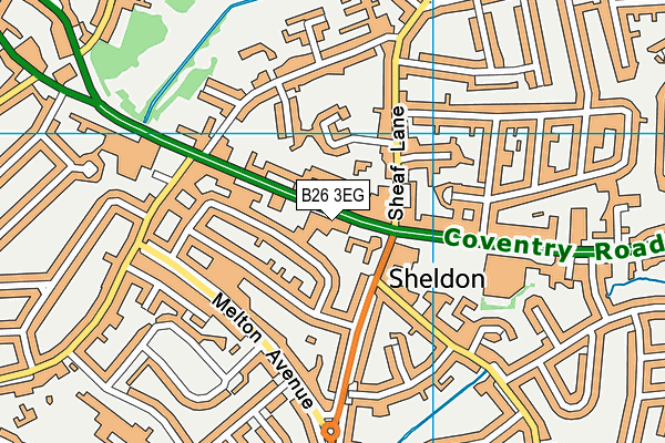 B26 3EG map - OS VectorMap District (Ordnance Survey) B26 3EG map - OS VectorMap District (Ordnance Survey)
