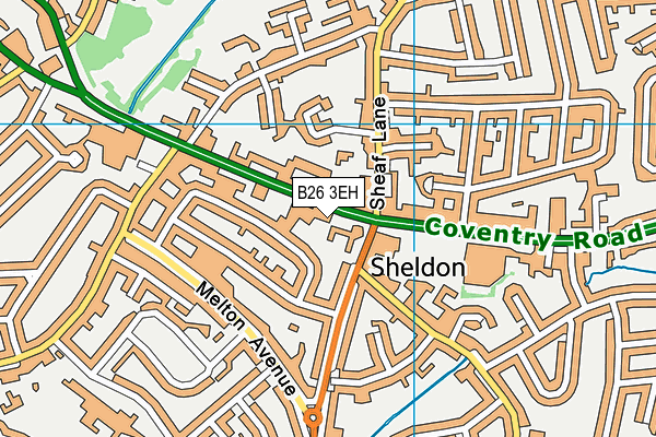 B26 3EH map - OS VectorMap District (Ordnance Survey) B26 3EH map - OS VectorMap District (Ordnance Survey)