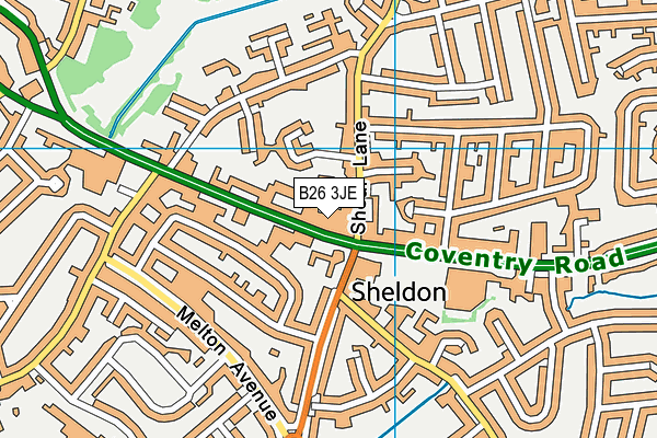 B26 3JE map - OS VectorMap District (Ordnance Survey) B26 3JE map - OS VectorMap District (Ordnance Survey)