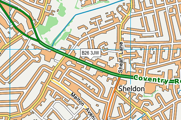 B26 3JW map - OS VectorMap District (Ordnance Survey) B26 3JW map - OS VectorMap District (Ordnance Survey)