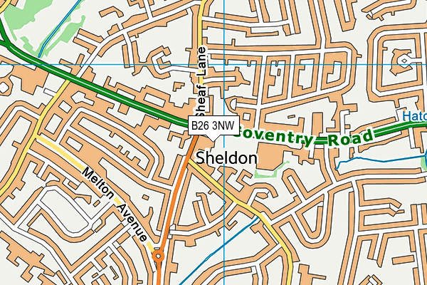 B26 3NW map - OS VectorMap District (Ordnance Survey) B26 3NW map - OS VectorMap District (Ordnance Survey)