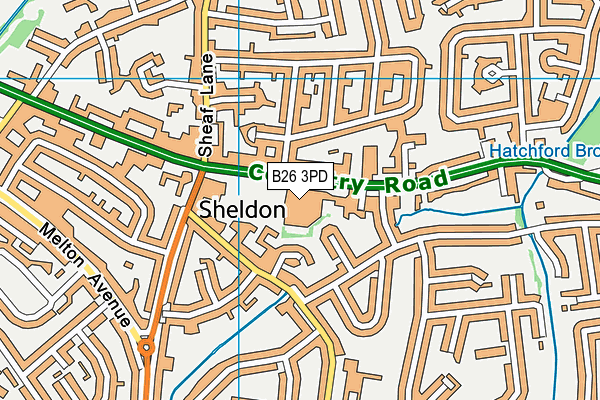 B26 3PD map - OS VectorMap District (Ordnance Survey) B26 3PD map - OS VectorMap District (Ordnance Survey)