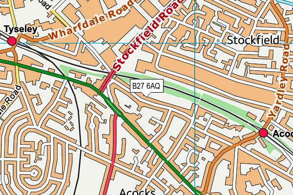 B27 6AQ map - OS VectorMap District (Ordnance Survey) B27 6AQ map - OS VectorMap District (Ordnance Survey)