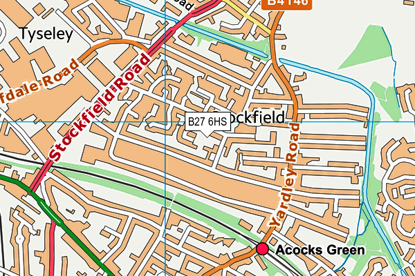 B27 6HS map - OS VectorMap District (Ordnance Survey) B27 6HS map - OS VectorMap District (Ordnance Survey)