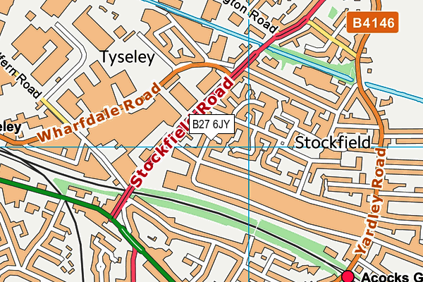 B27 6JY map - OS VectorMap District (Ordnance Survey) B27 6JY map - OS VectorMap District (Ordnance Survey)