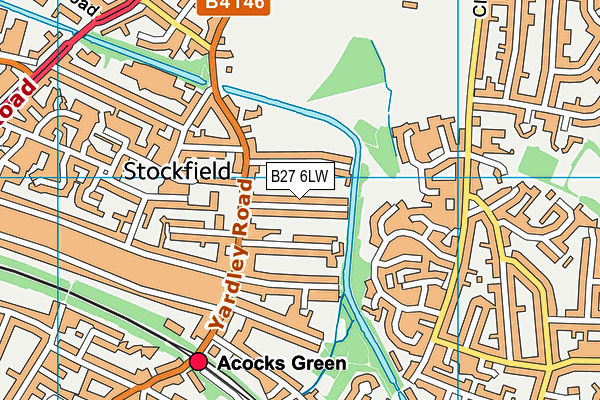 B27 6LW map - OS VectorMap District (Ordnance Survey) B27 6LW map - OS VectorMap District (Ordnance Survey)