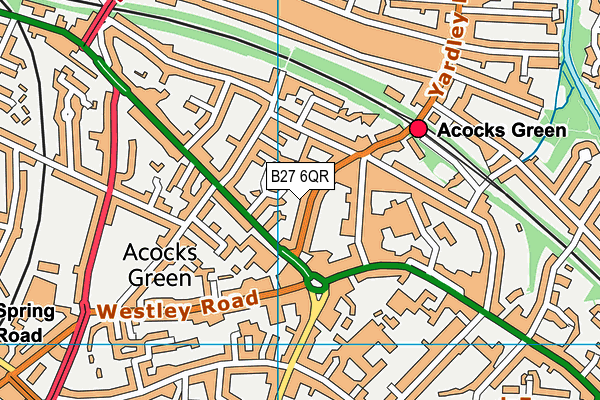 B27 6QR map - OS VectorMap District (Ordnance Survey) B27 6QR map - OS VectorMap District (Ordnance Survey)