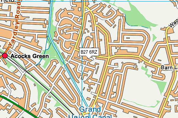 B27 6RZ map - OS VectorMap District (Ordnance Survey) B27 6RZ map - OS VectorMap District (Ordnance Survey)