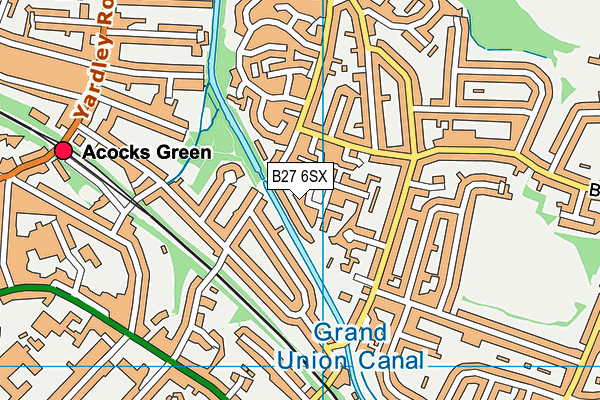B27 6SX map - OS VectorMap District (Ordnance Survey) B27 6SX map - OS VectorMap District (Ordnance Survey)