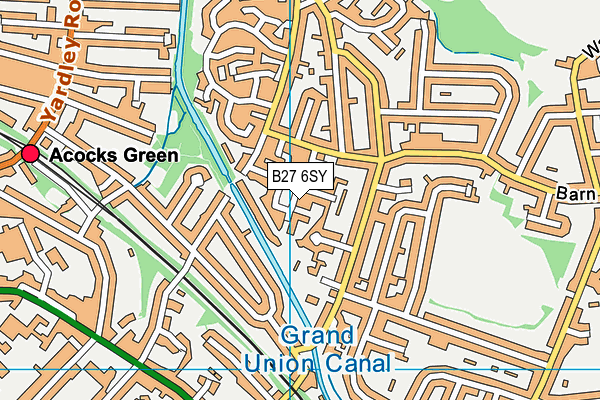 B27 6SY map - OS VectorMap District (Ordnance Survey) B27 6SY map - OS VectorMap District (Ordnance Survey)