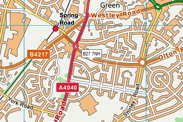 B27 7NH map - OS VectorMap District (Ordnance Survey) B27 7NH map - OS VectorMap District (Ordnance Survey)