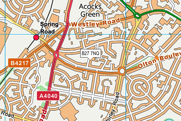 B27 7NQ map - OS VectorMap District (Ordnance Survey) B27 7NQ map - OS VectorMap District (Ordnance Survey)