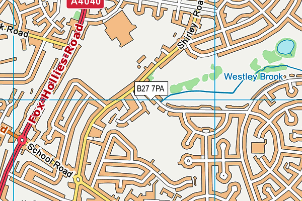 B27 7PA map - OS VectorMap District (Ordnance Survey) B27 7PA map - OS VectorMap District (Ordnance Survey)
