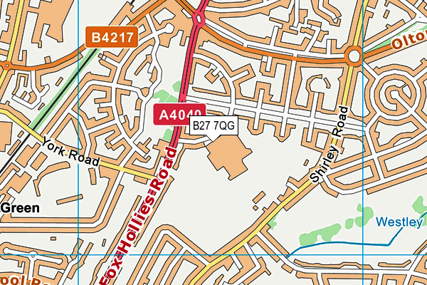 B27 7QG map - OS VectorMap District (Ordnance Survey) B27 7QG map - OS VectorMap District (Ordnance Survey)