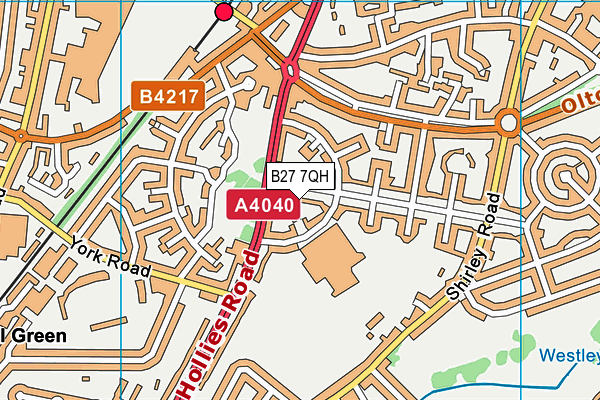 B27 7QH map - OS VectorMap District (Ordnance Survey) B27 7QH map - OS VectorMap District (Ordnance Survey)