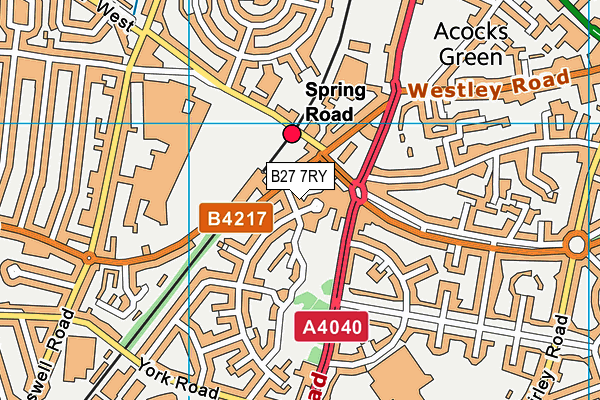 B27 7RY map - OS VectorMap District (Ordnance Survey) B27 7RY map - OS VectorMap District (Ordnance Survey)