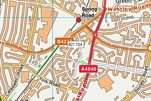 B27 7SA map - OS VectorMap District (Ordnance Survey) B27 7SA map - OS VectorMap District (Ordnance Survey)