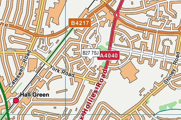 B27 7SJ map - OS VectorMap District (Ordnance Survey) B27 7SJ map - OS VectorMap District (Ordnance Survey)