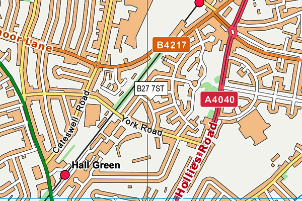 B27 7ST map - OS VectorMap District (Ordnance Survey) B27 7ST map - OS VectorMap District (Ordnance Survey)