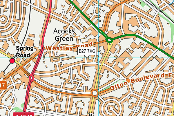B27 7XG map - OS VectorMap District (Ordnance Survey) B27 7XG map - OS VectorMap District (Ordnance Survey)