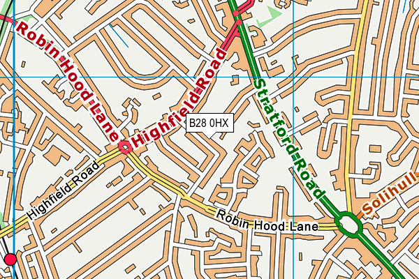 B28 0HX map - OS VectorMap District (Ordnance Survey) B28 0HX map - OS VectorMap District (Ordnance Survey)