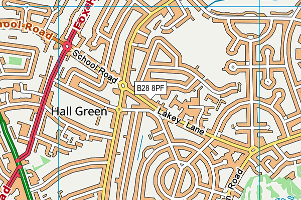 B28 8PF map - OS VectorMap District (Ordnance Survey)