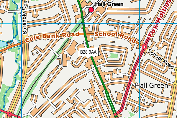 B28 9AA map - OS VectorMap District (Ordnance Survey) B28 9AA map - OS VectorMap District (Ordnance Survey)