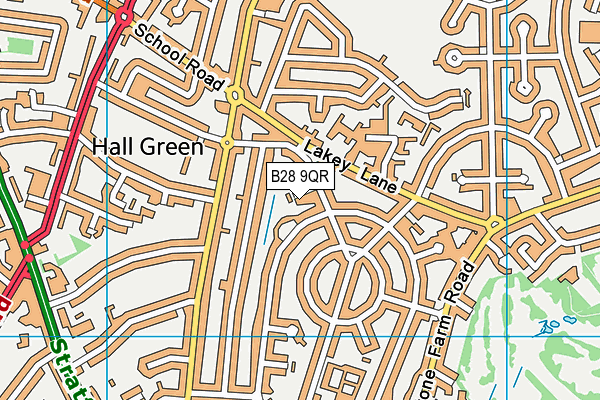 B28 9QR map - OS VectorMap District (Ordnance Survey) B28 9QR map - OS VectorMap District (Ordnance Survey)