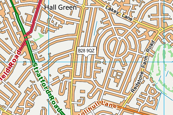 B28 9QZ map - OS VectorMap District (Ordnance Survey) B28 9QZ map - OS VectorMap District (Ordnance Survey)