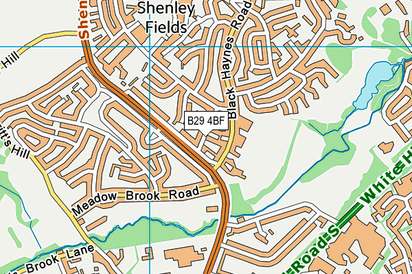 B29 4BF map - OS VectorMap District (Ordnance Survey) B29 4BF map - OS VectorMap District (Ordnance Survey)