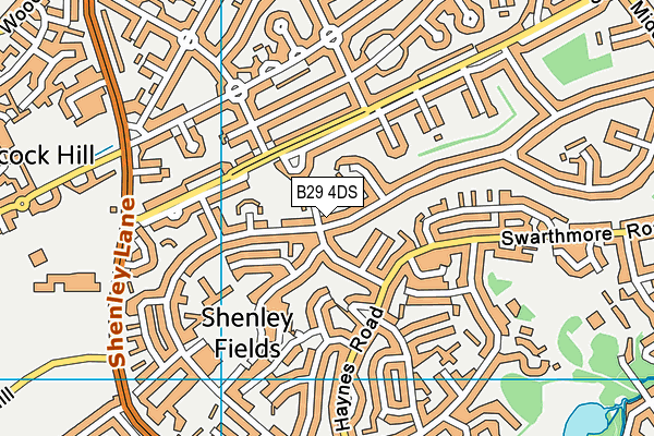 B29 4DS map - OS VectorMap District (Ordnance Survey) B29 4DS map - OS VectorMap District (Ordnance Survey)