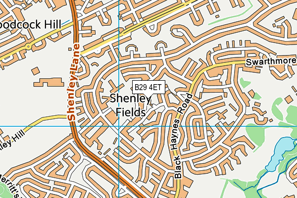 B29 4ET map - OS VectorMap District (Ordnance Survey) B29 4ET map - OS VectorMap District (Ordnance Survey)