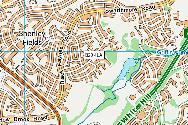 B29 4LA map - OS VectorMap District (Ordnance Survey) B29 4LA map - OS VectorMap District (Ordnance Survey)