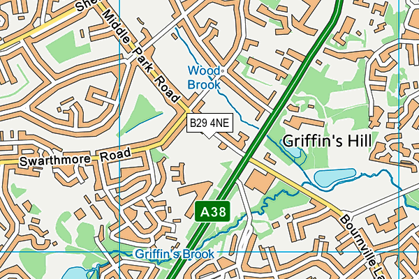 B29 4NE map - OS VectorMap District (Ordnance Survey) B29 4NE map - OS VectorMap District (Ordnance Survey)