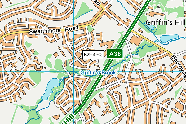 B29 4PQ map - OS VectorMap District (Ordnance Survey) B29 4PQ map - OS VectorMap District (Ordnance Survey)