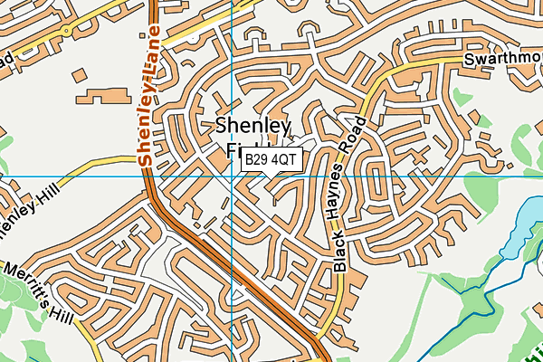 B29 4QT map - OS VectorMap District (Ordnance Survey) B29 4QT map - OS VectorMap District (Ordnance Survey)