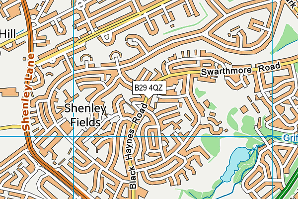 B29 4QZ map - OS VectorMap District (Ordnance Survey) B29 4QZ map - OS VectorMap District (Ordnance Survey)