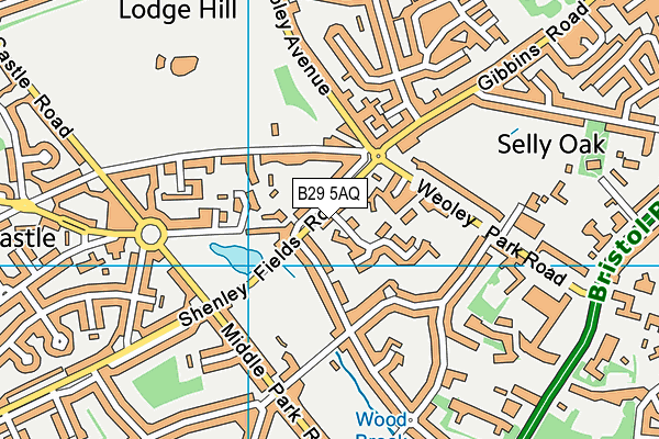 B29 5AQ map - OS VectorMap District (Ordnance Survey) B29 5AQ map - OS VectorMap District (Ordnance Survey)